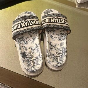 Dior Women Blue Slide Sandals